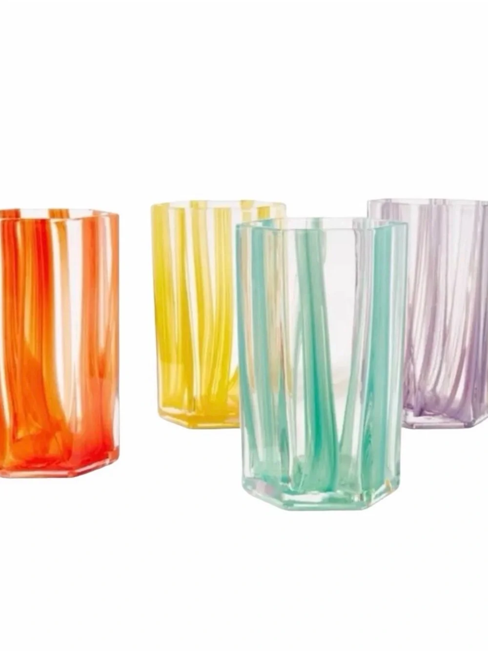 Diane Von Furstenberg X Target 4pc Tall Glass Tumbler Drinkware Set 12oz